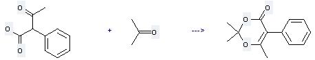 3-Oxo-2-phenylbutanoic acid can be used to produce 2,2,6-trimethyl-5-phenyl-[1,3]dioxin-4-one at the temperature of 0 °C